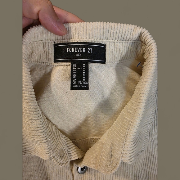 Forever 21 Cream Corduroy Shirt - Picture 2 of 8